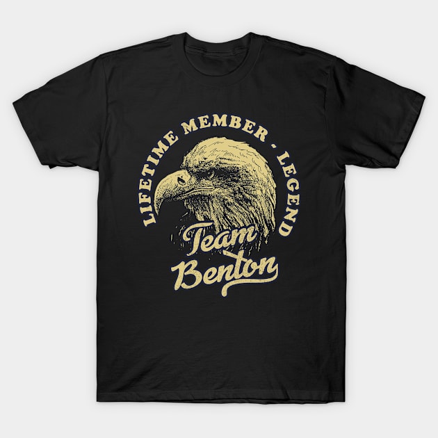 Benton Name - Lifetime Member Legend - Eagle T-Shirt by Stacy Peters Art